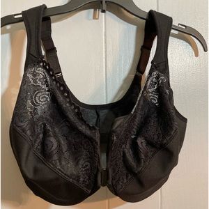 NWOT Glamorise 36G black bra